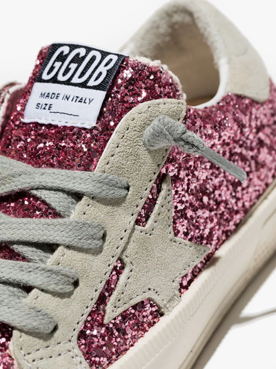 Shop Golden Goose May Glitter Low-top Sneakers In Pink