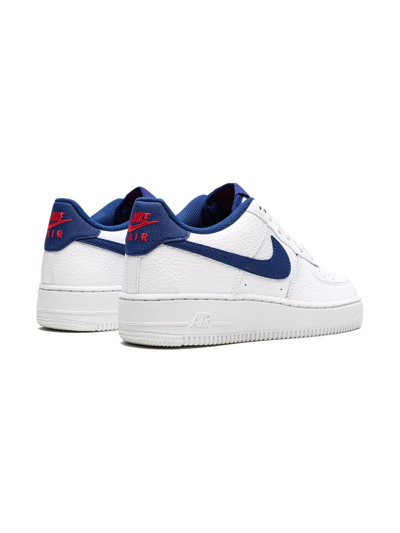 Shop Nike Air Force 1 Low "white/deep Royal Blue" Sneakers
