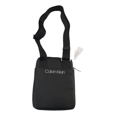 Pre-owned Calvin Klein Vegan Leather Bag In Black