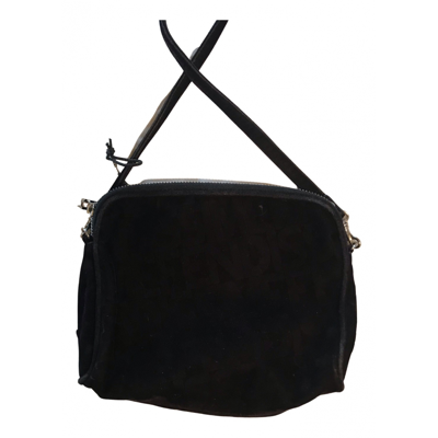 Pre-owned Fendissime Velvet Crossbody Bag In Black
