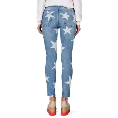 Shop Stella Mccartney Skinny Ankle Grazer Star Jeans In Dark Navy
