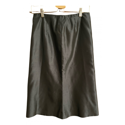 Pre-owned Alysi Silk Mid-length Skirt In Black