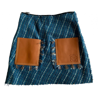 Pre-owned Loewe Wool Mini Skirt In Multicolour