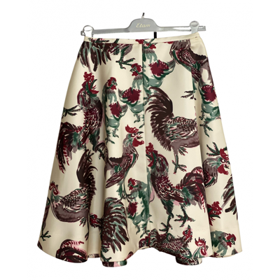 ROCHAS Pre-owned Mid-length Skirt In Burgundy