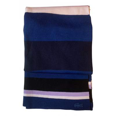 Pre-owned Lacoste Wool Scarf In Multicolour