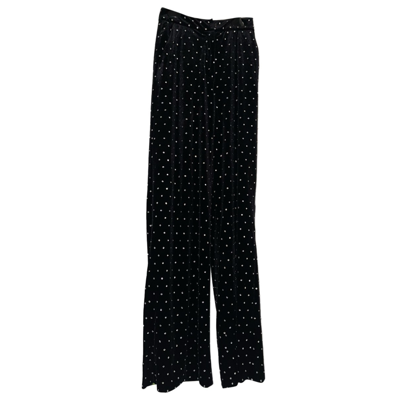 Pre-owned Self-portrait Trousers In Black