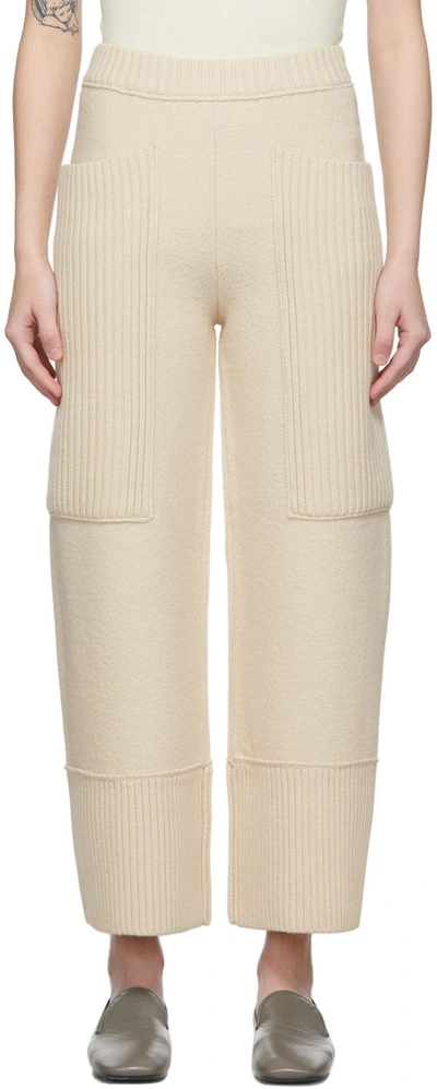Shop By Malene Birger Off-white Beau Lounge Pants In 09y Angora