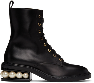Shop Nicholas Kirkwood Black Casati Combat Boots In N99 Black