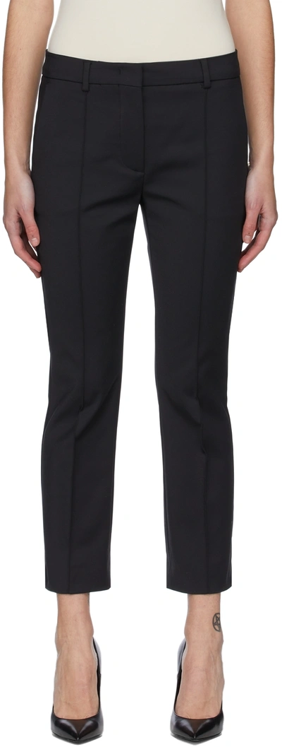 Sportmax Black Obliqua Mini Flare Trousers In Black