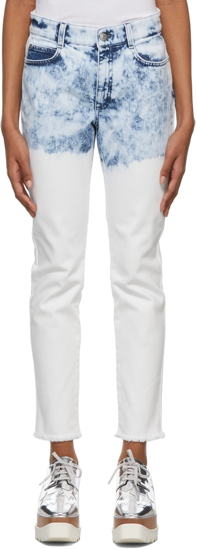 Shop Stella Mccartney Blue & Off-white Skinny Jeans In 4031 4031