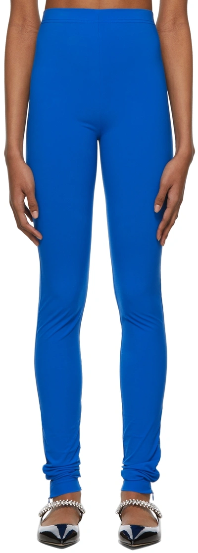 Shop Nina Ricci Blue Look 4 Leggings In U4428 Royal Blue