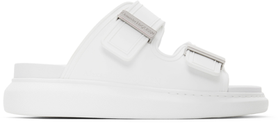 Shop Alexander Mcqueen White Hybrid Slide Sandals In 9359 White