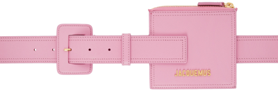 Shop Jacquemus Pink La Montagne 'la Ceinture Carrée' Belt In 410 Light Pink