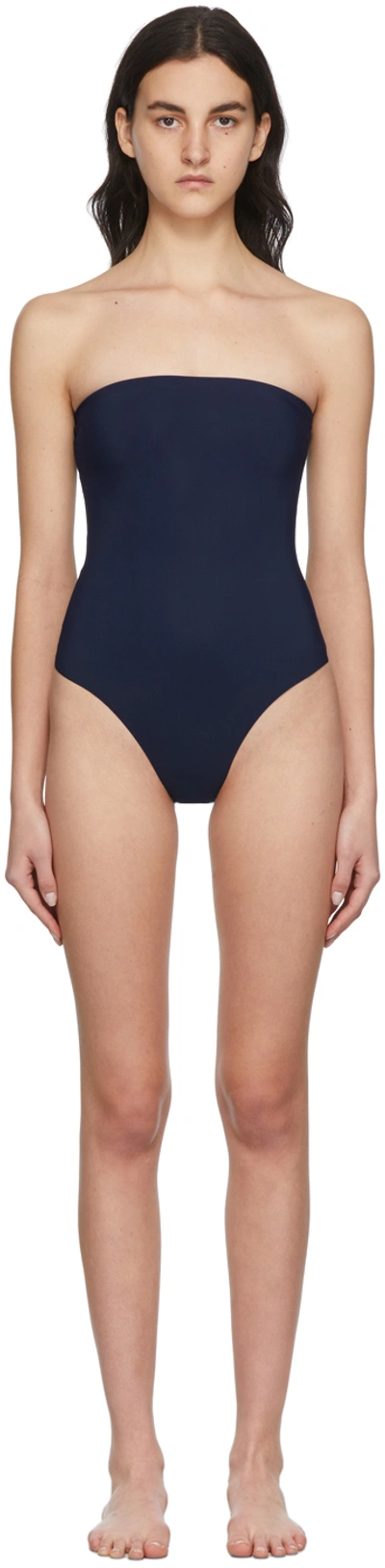 Shop Lido Navy Sedici One-piece Swimsuit In Navy Blue