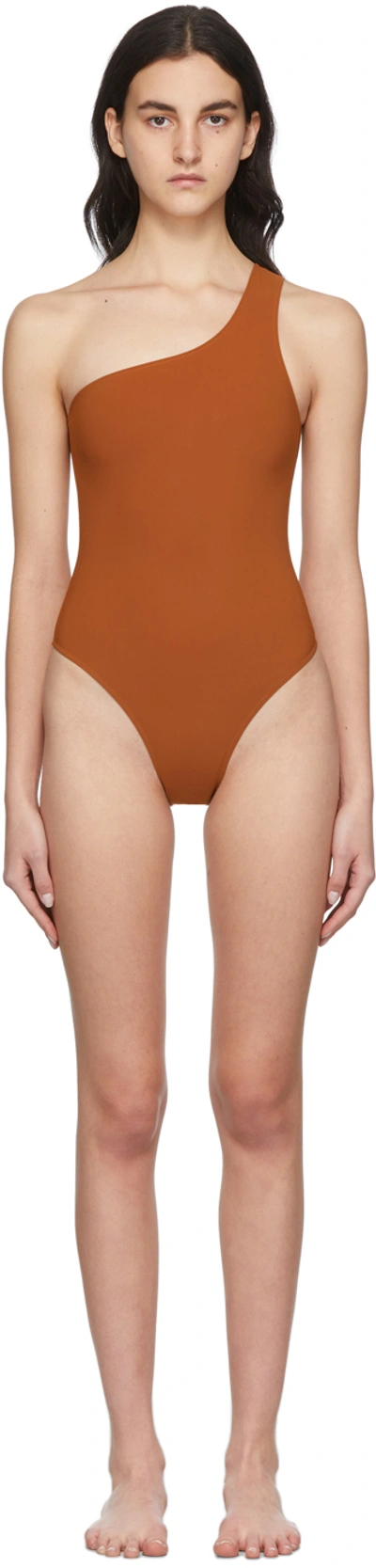 Shop Lido Tan Ventinove One-piece Swimsuit In Terracotta