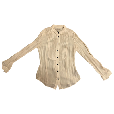 Pre-owned Burberry Silk Shirt In Beige