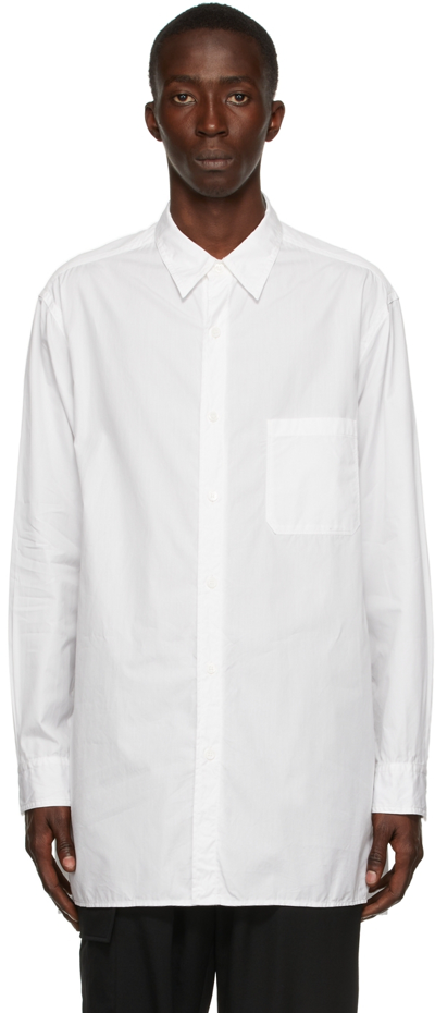 Shop Yohji Yamamoto White Regular Big Chain Shirt