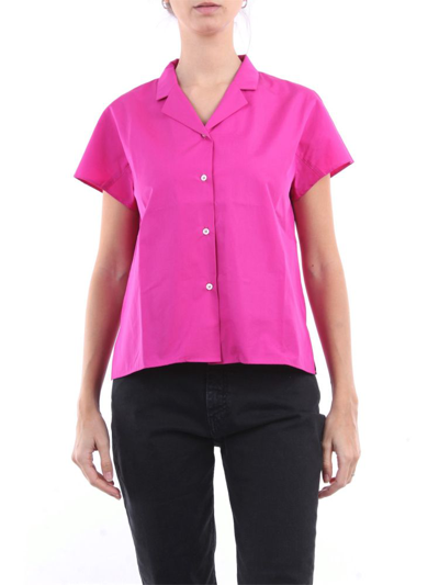 Shop Aspesi Women's Fuchsia Cotton Shirt