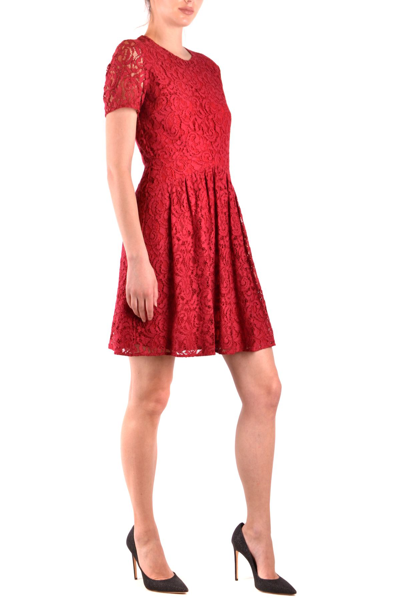 Shop Burberry Women's Red Polyester Dress