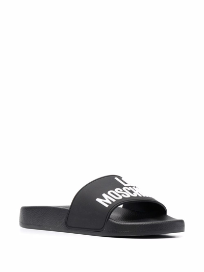 Shop Love Moschino Women's Black Polyurethane Sandals