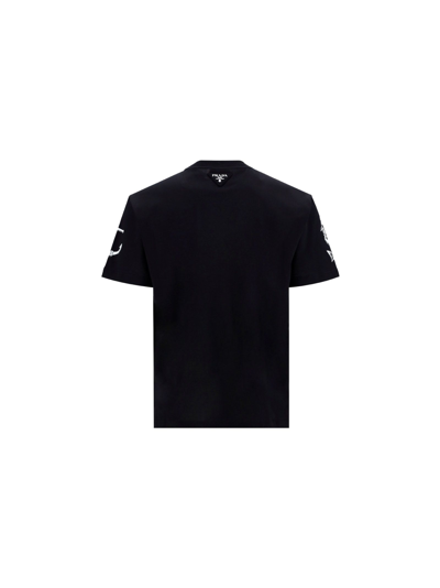 Shop Prada Men's Black Other Materials T-shirt