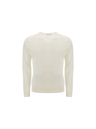 Shop Prada Men's White Wool Sweater