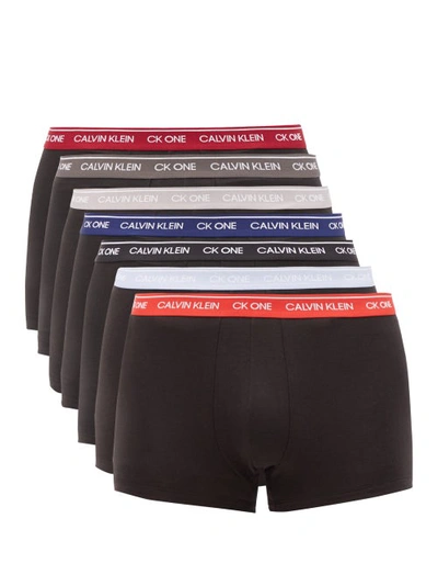 Calvin Klein Underwear Pack Of Seven Cotton-blend Boxer Briefs In Black