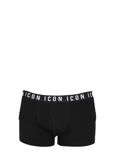 Shop Dsquared2 Icon Boxers In Nero