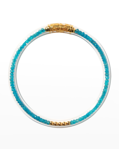 Shop Budhagirl Serenity Prayer Luxe All Weather Bangle In Apatite