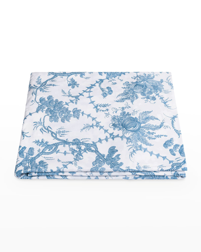 Shop Matouk San Cristobal King Fitted Sheet In Sky