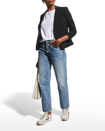 Veronica Beard Scuba Schoolboy Blazer Jacket In Black