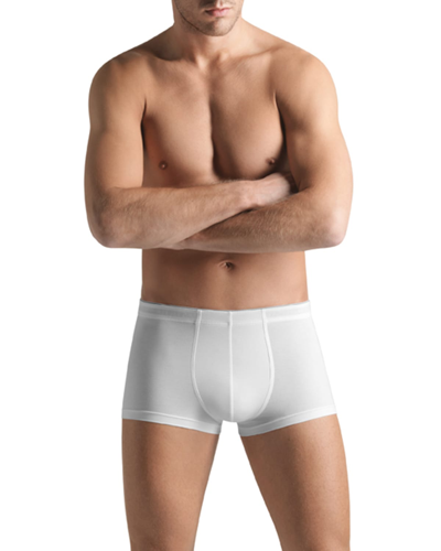 Shop Hanro Men's Cotton Superior Boxer Briefs In White