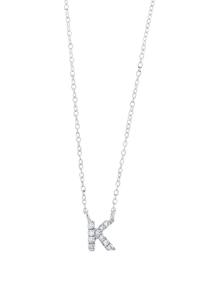 Shop Bony Levy Icon Diamond Initial Pendant Necklace In 18k White Gold - K
