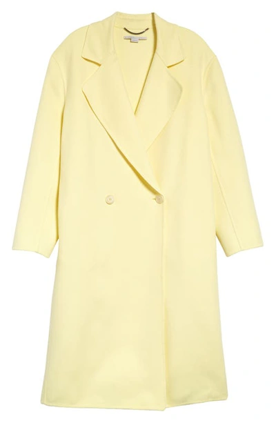 Shop Stella Mccartney Erika Double Breasted Wool Coat In Sherbet Yellow