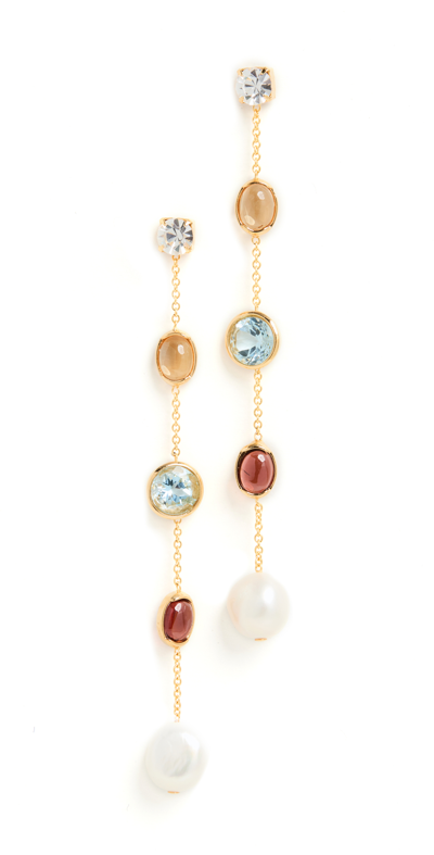 Shop Lizzie Fortunato Bon Vivant Earrings In Sky In Multi