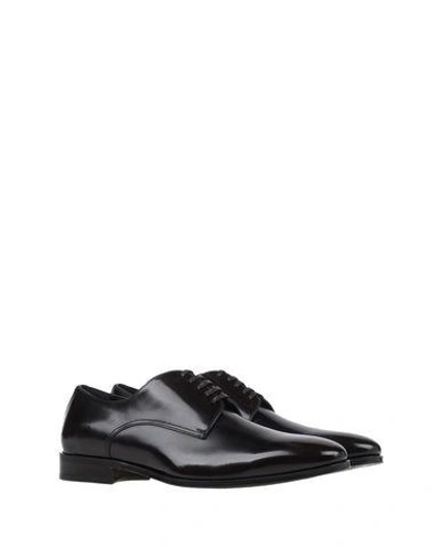 Shop Dolce & Gabbana Laced Shoes In Dark Brown