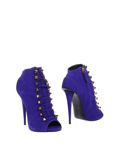 Shop Giuseppe Zanotti Ankle Boot In Purple