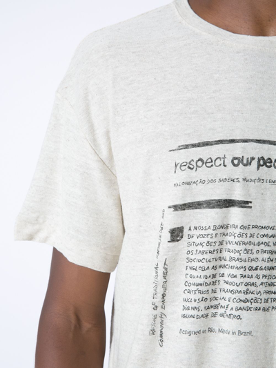 Osklen Respect Our People-print Short-sleeve T-shirt In Neutrals