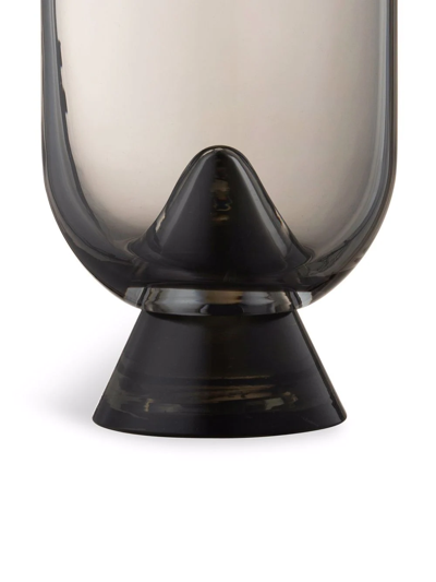 Shop Aytm Glacies Glass Vase In Black