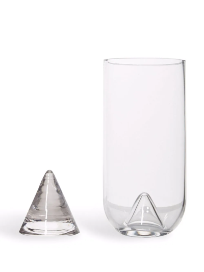 Shop Aytm Glacies Glass Vase In White