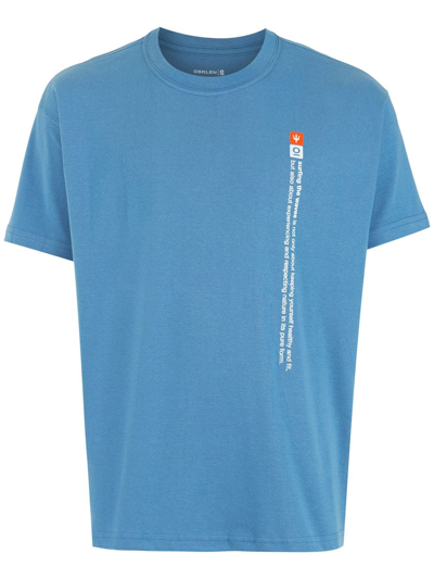 Shop Osklen Pure Form Crewneck T-shirt In Blue