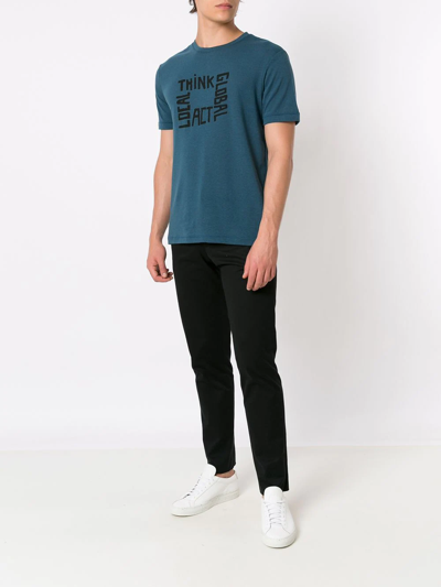 Osklen Think Global Cotton T-shirt In Blue