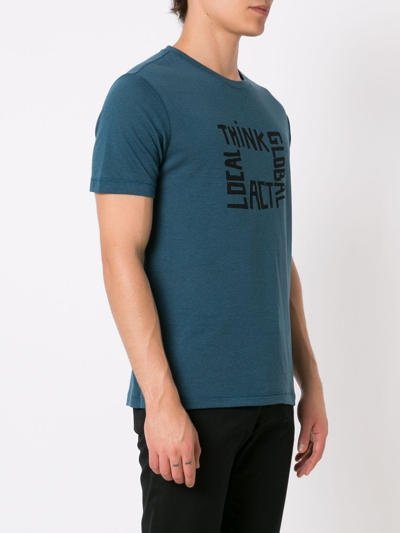 Osklen Think Global Cotton T-shirt In Blue