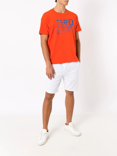 Osklen Zero Plastico Print T-shirt In Orange