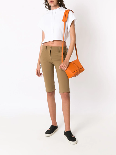 Shop Gloria Coelho Knee-length Bermuda Shorts In Brown