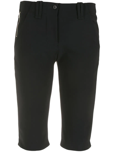 Shop Gloria Coelho Knee-length Bermuda Shorts In Black