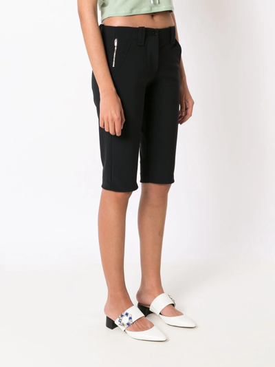 Shop Gloria Coelho Knee-length Bermuda Shorts In Black