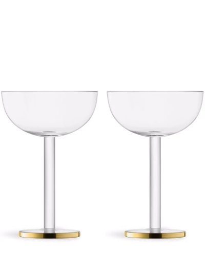 Shop Lsa International Luca Coupe Glass Set In White