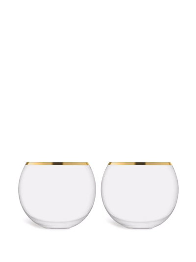Shop Lsa International Luca Tumbler Glass Set In White