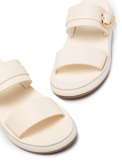 Shop Ancient Greek Sandals Preveza Comfort Leather Sandals In White